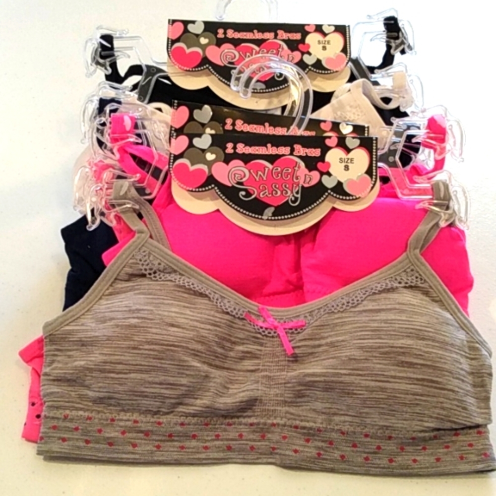 2Pks Bra's By Sweet n Sassy Size Small, Total of 4Bra's